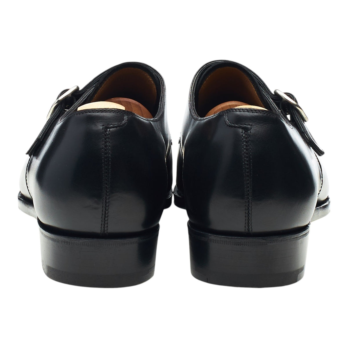 'Chow' Black Leather Monk Strap UK 10.5 D