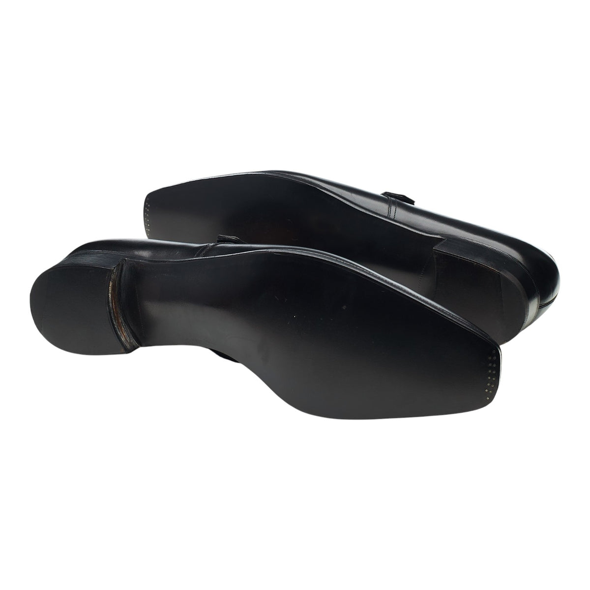 'Chow' Black Leather Monk Strap UK 10.5 D