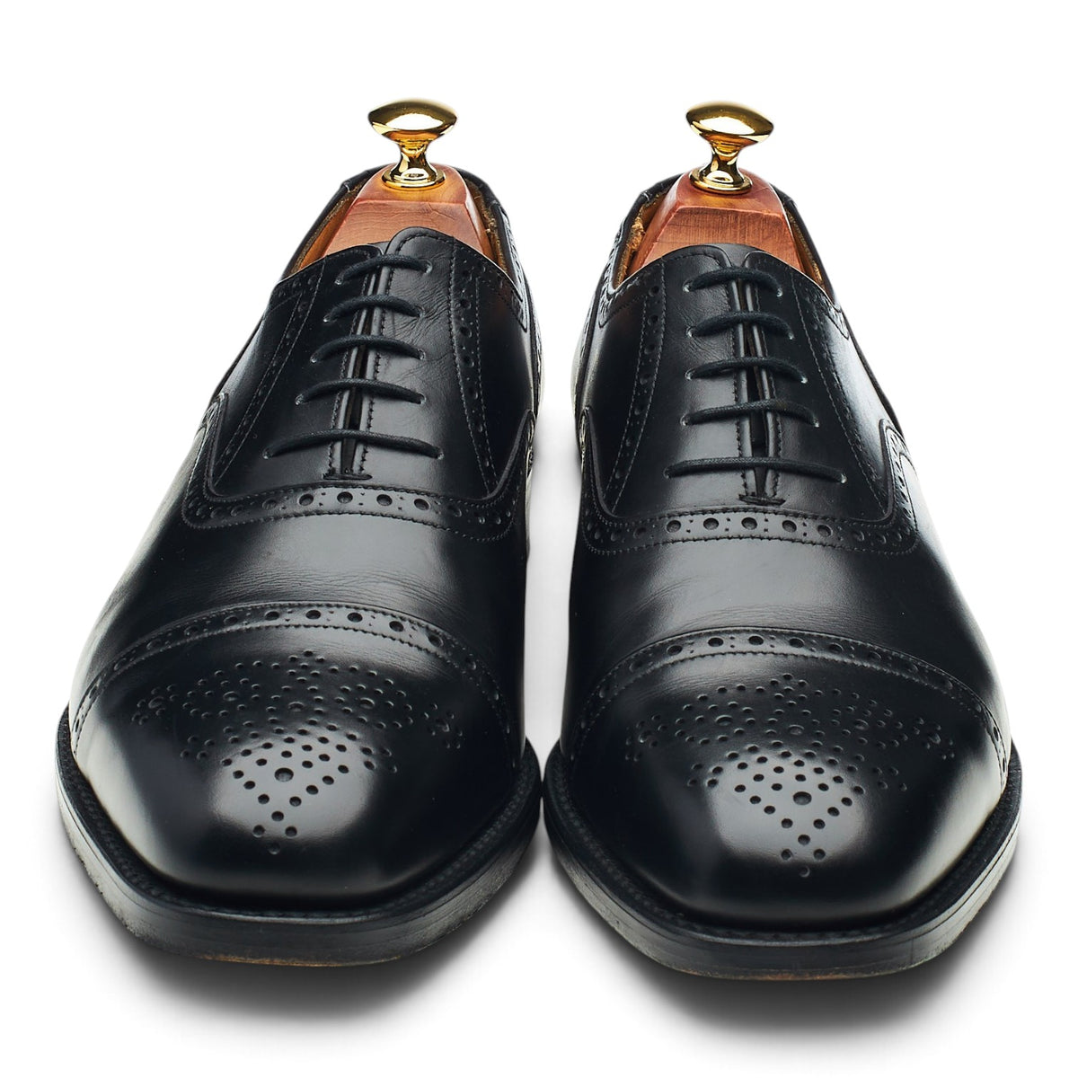 'Dingley' Black Leather Oxford Brogues UK 9 FX