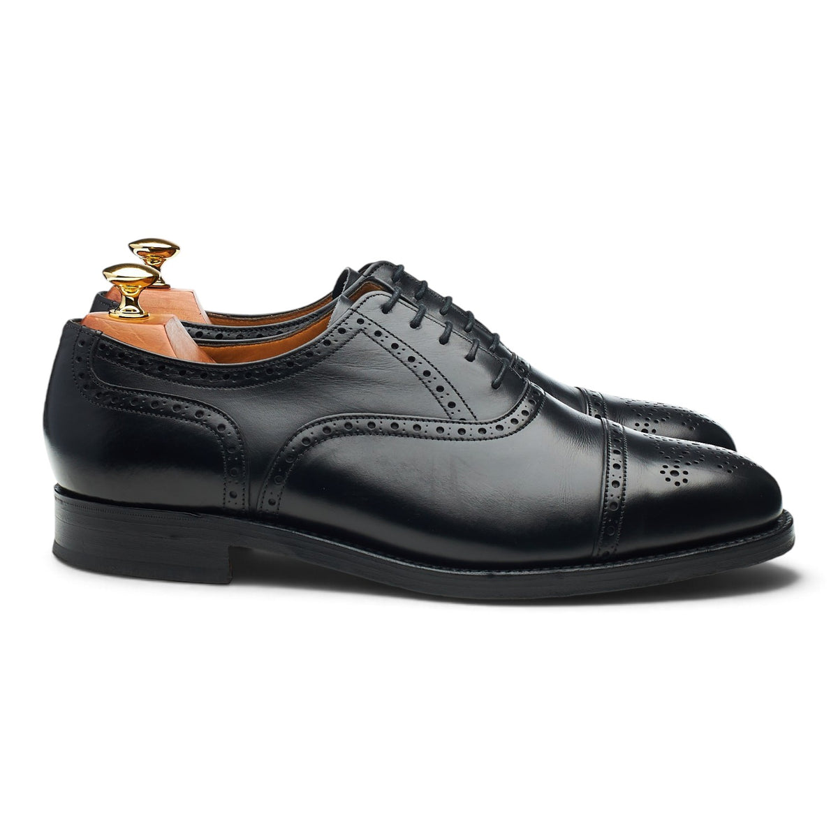 'Dingley' Black Leather Oxford Brogues UK 9 FX