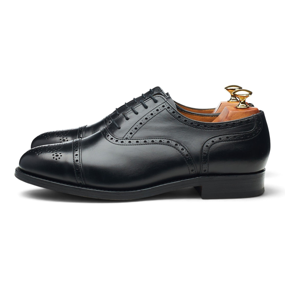 'Dingley' Black Leather Oxford Brogues UK 9 FX