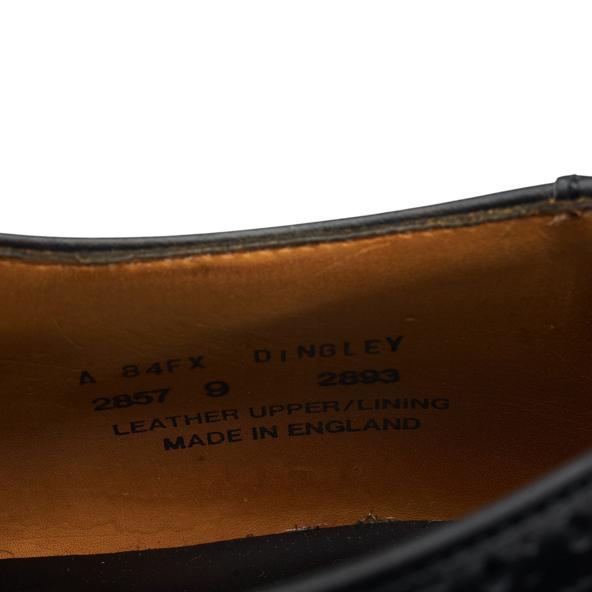'Dingley' Black Leather Oxford Brogues UK 9 FX
