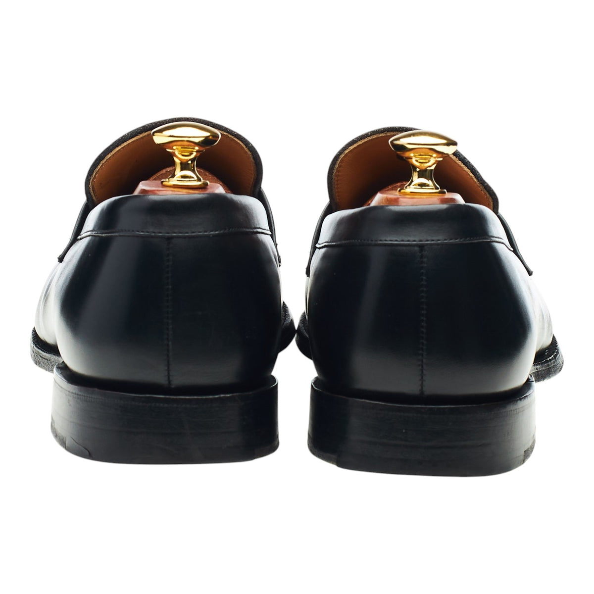 'Darwin' Black Leather Split Toe Loafers UK 8.5 G