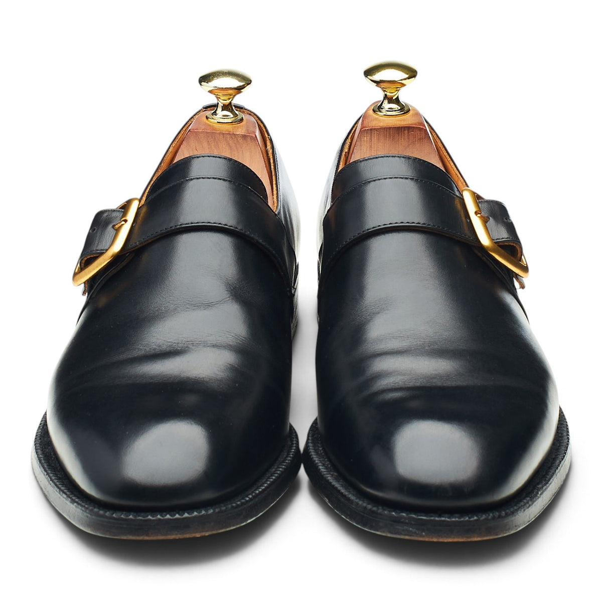 'Westbury' Black Leather Monk Strap UK 7 F