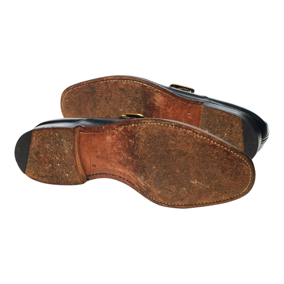 'Westbury' Black Leather Monk Strap UK 7 F