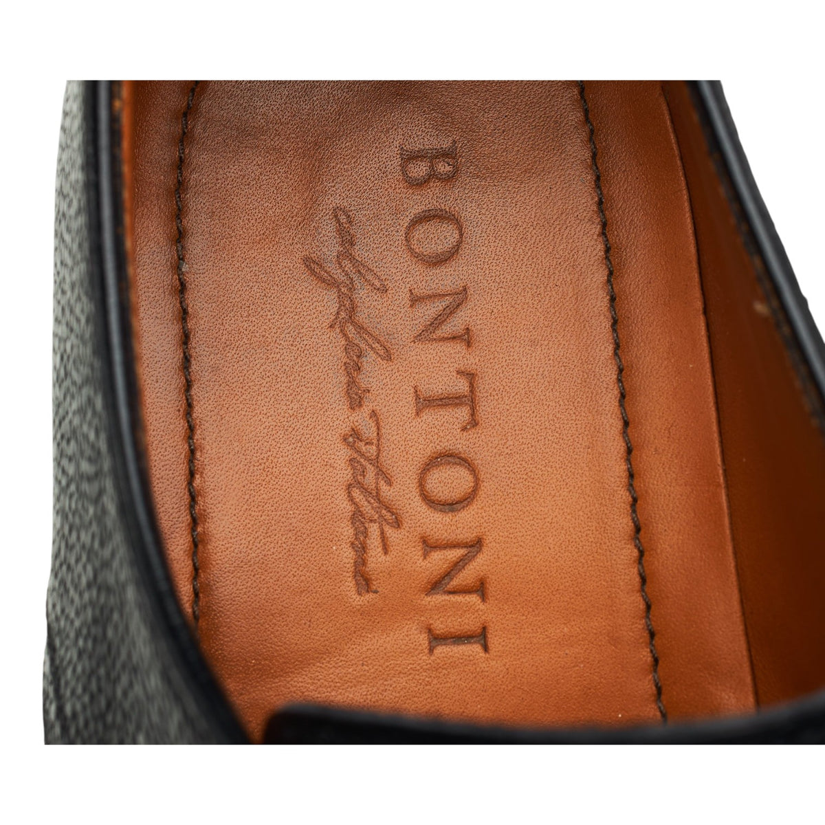 'Carnera' Black Grain Leather Derby UK 9