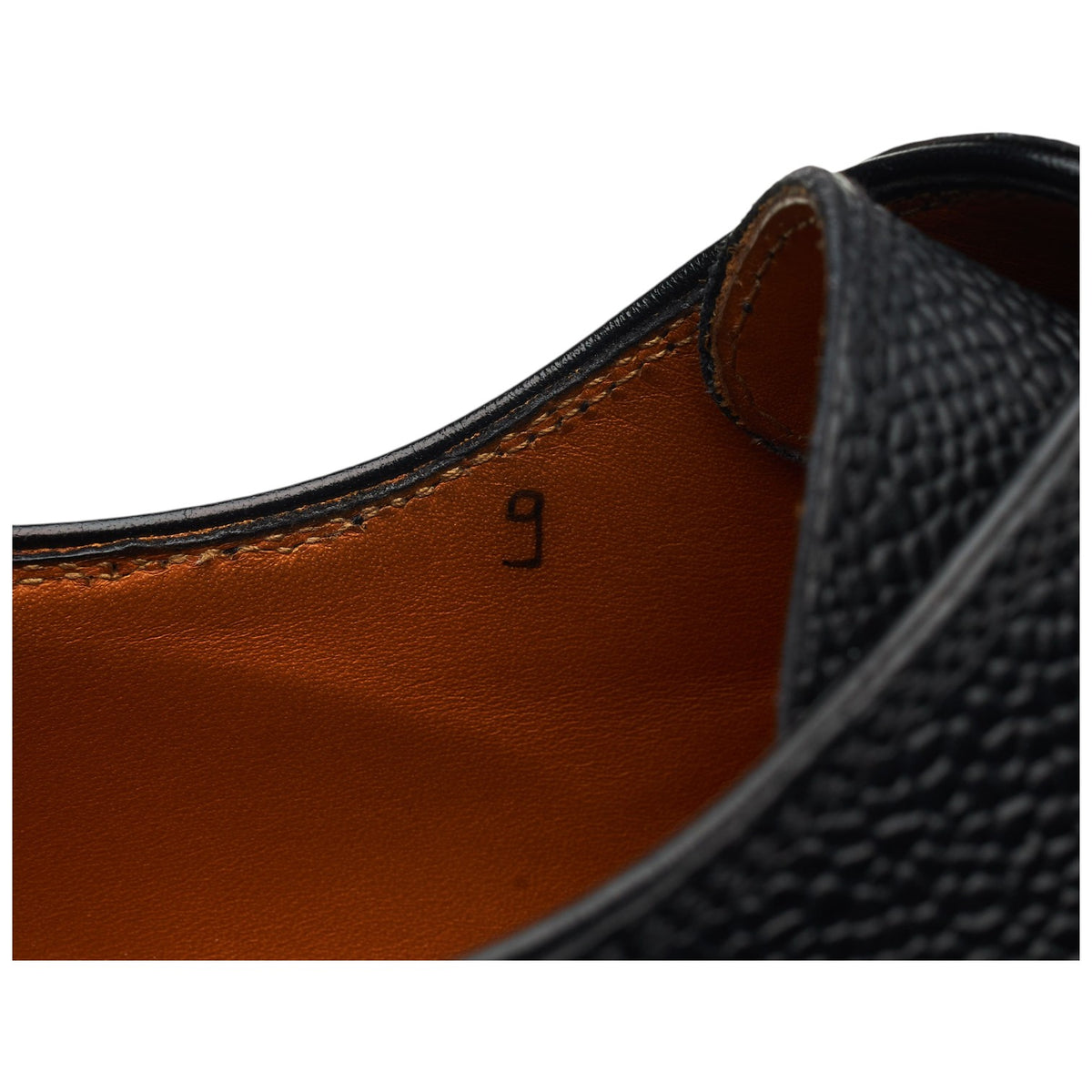 'Carnera' Black Grain Leather Derby UK 9
