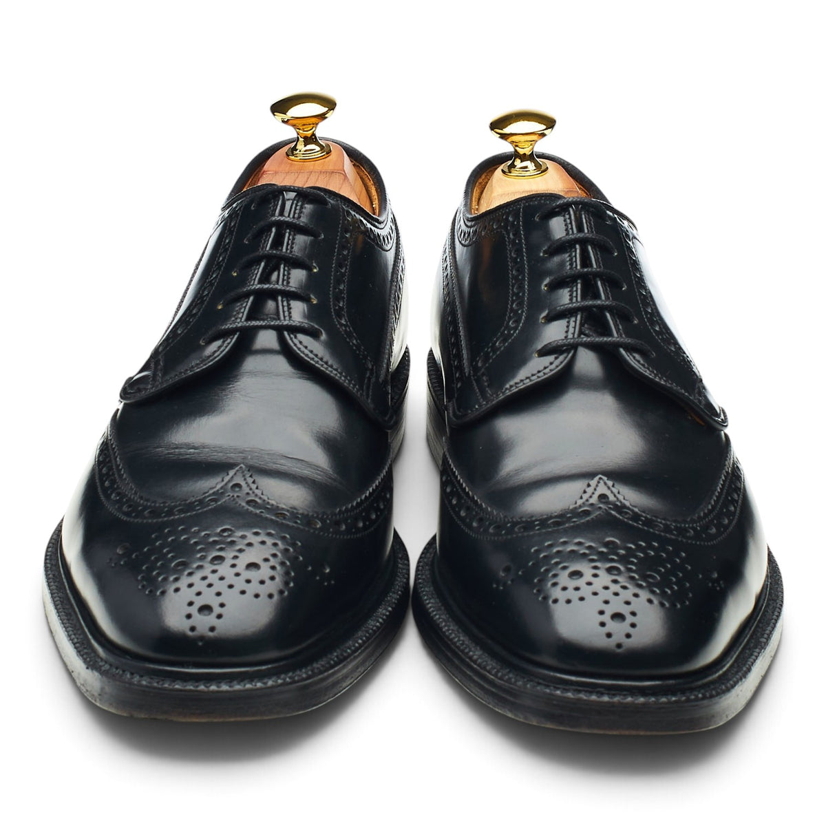 'Grafton' Black Leather Derby Brogues UK 7.5 F