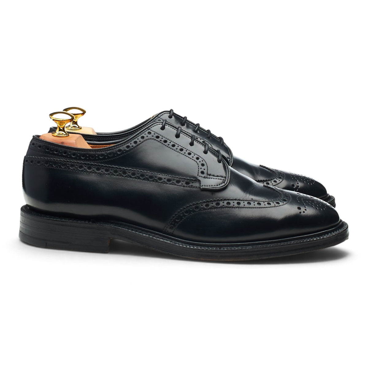 'Grafton' Black Leather Derby Brogues UK 7.5 F