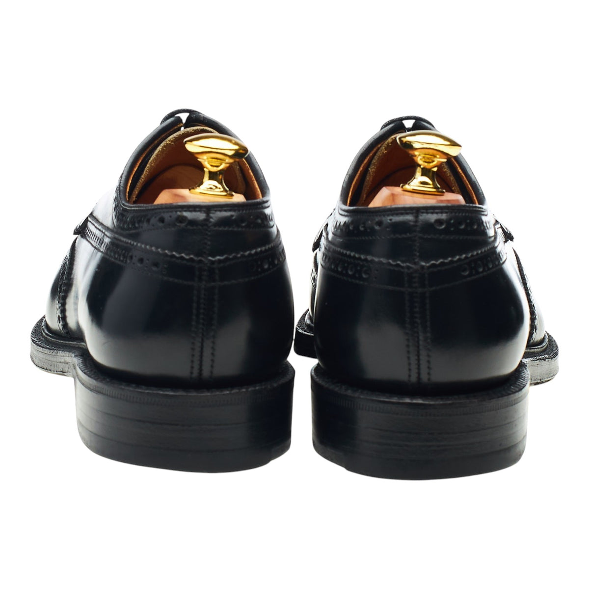 'Grafton' Black Leather Derby Brogues UK 7.5 F