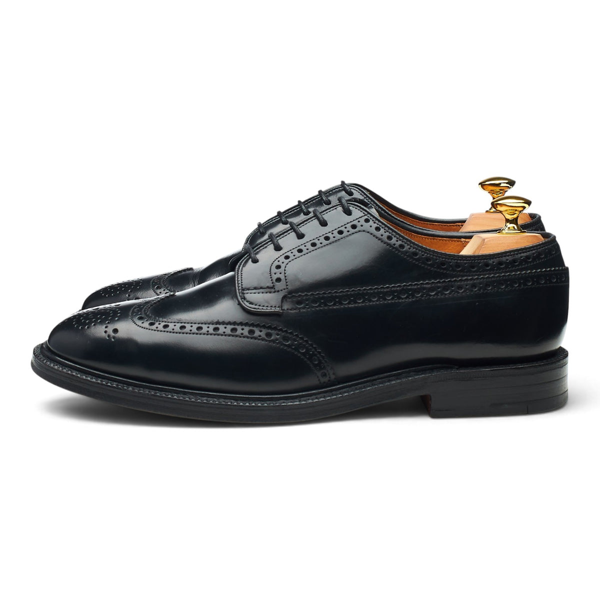 'Grafton' Black Leather Derby Brogues UK 7.5 F