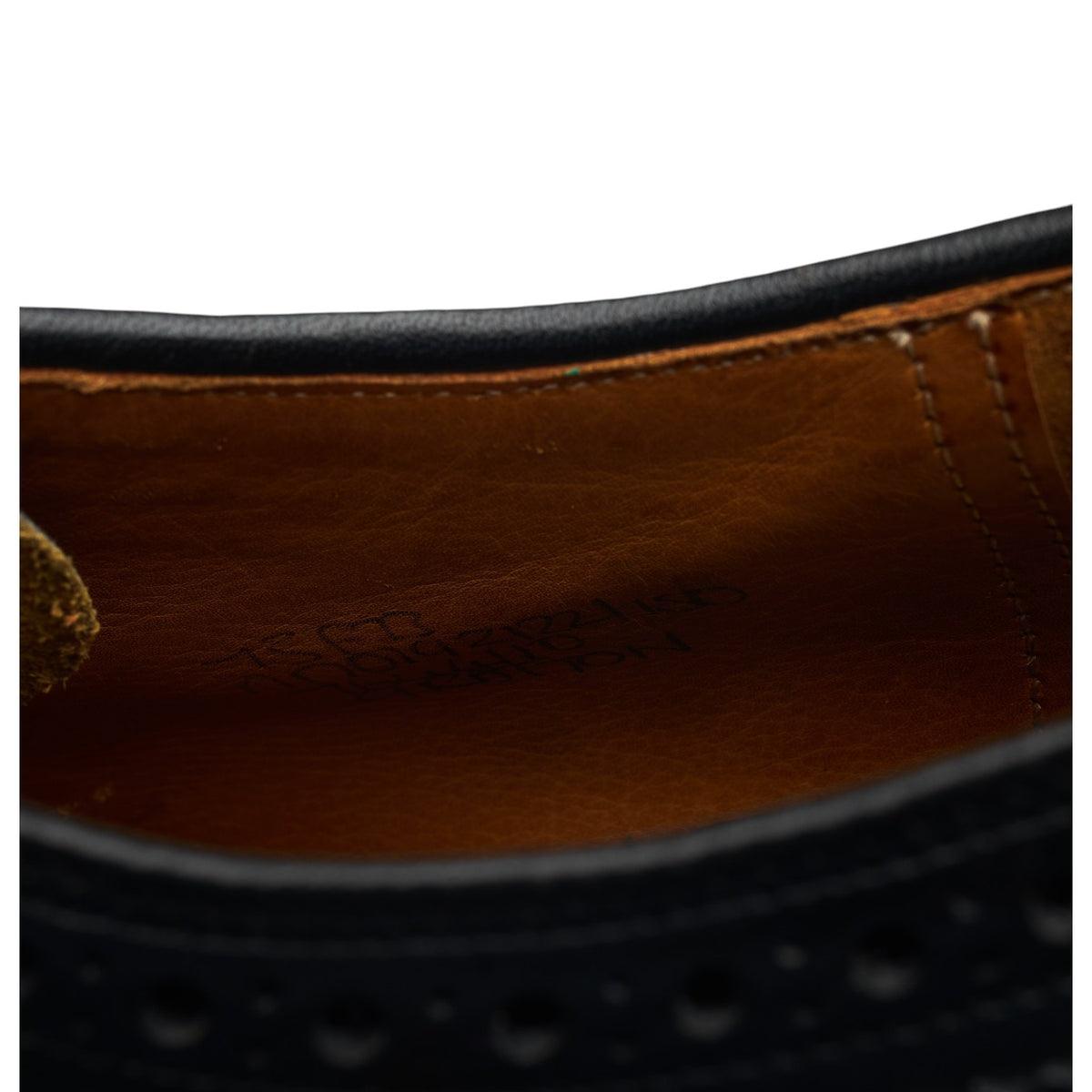 'Grafton' Black Leather Derby Brogues UK 7.5 F