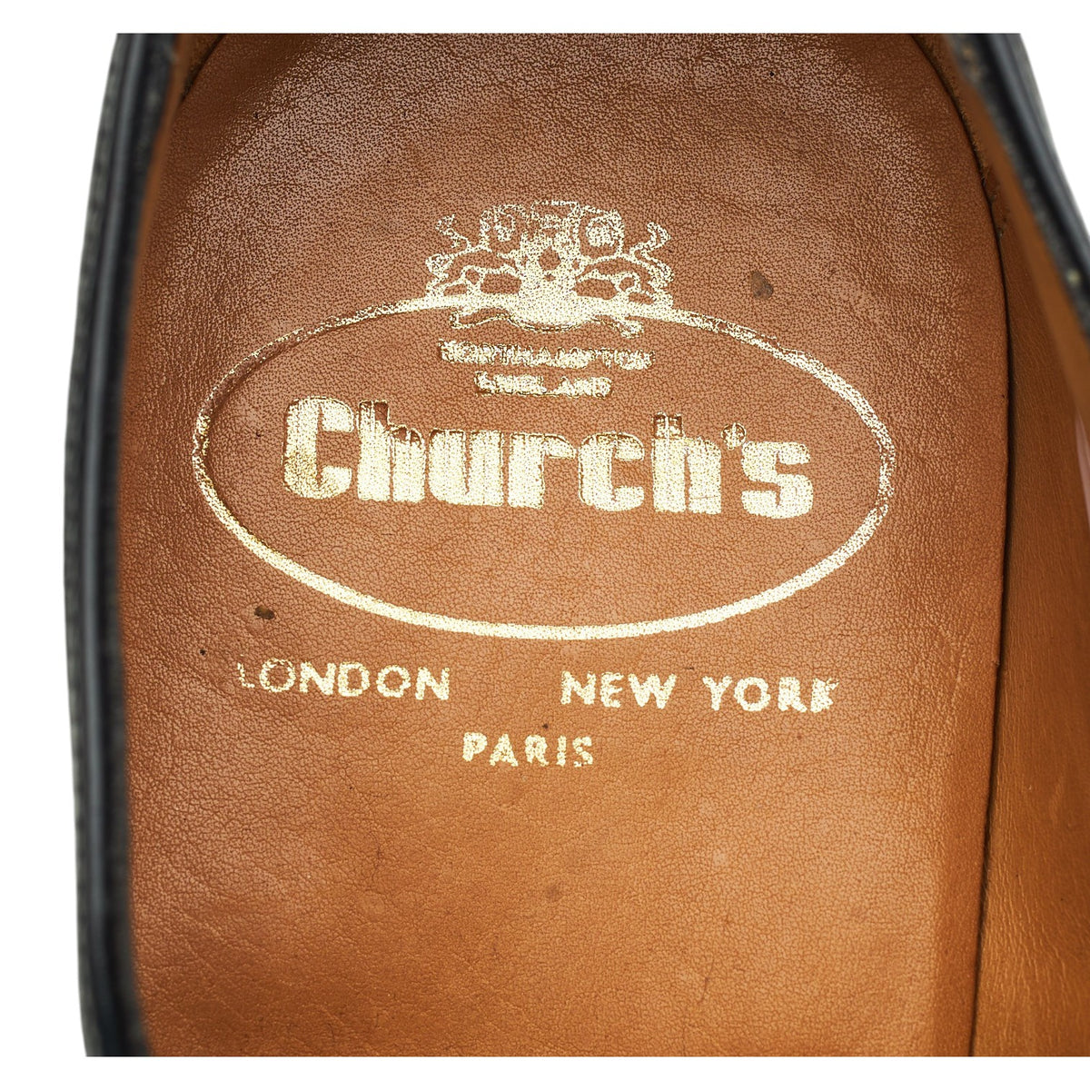 'Clyde' Black Leather Derby UK 8.5 G