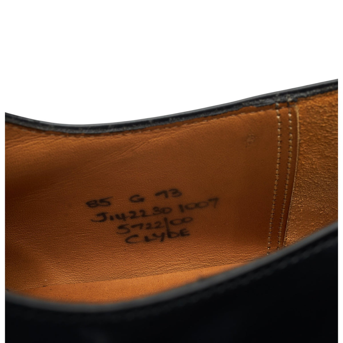 'Clyde' Black Leather Derby UK 8.5 G