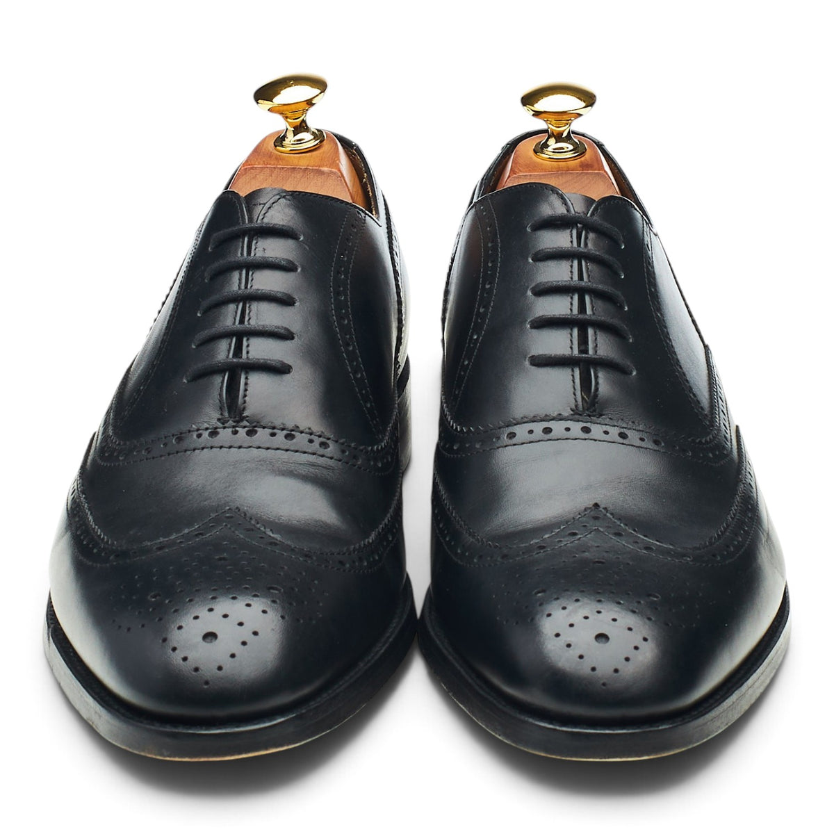 'Newport' Black Leather Oxford Brogues UK 7 G
