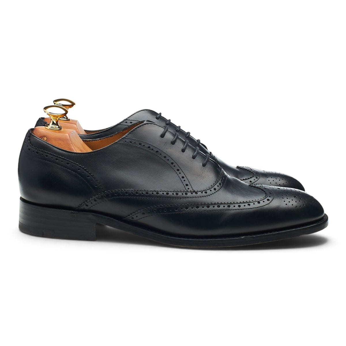 'Newport' Black Leather Oxford Brogues UK 7 G