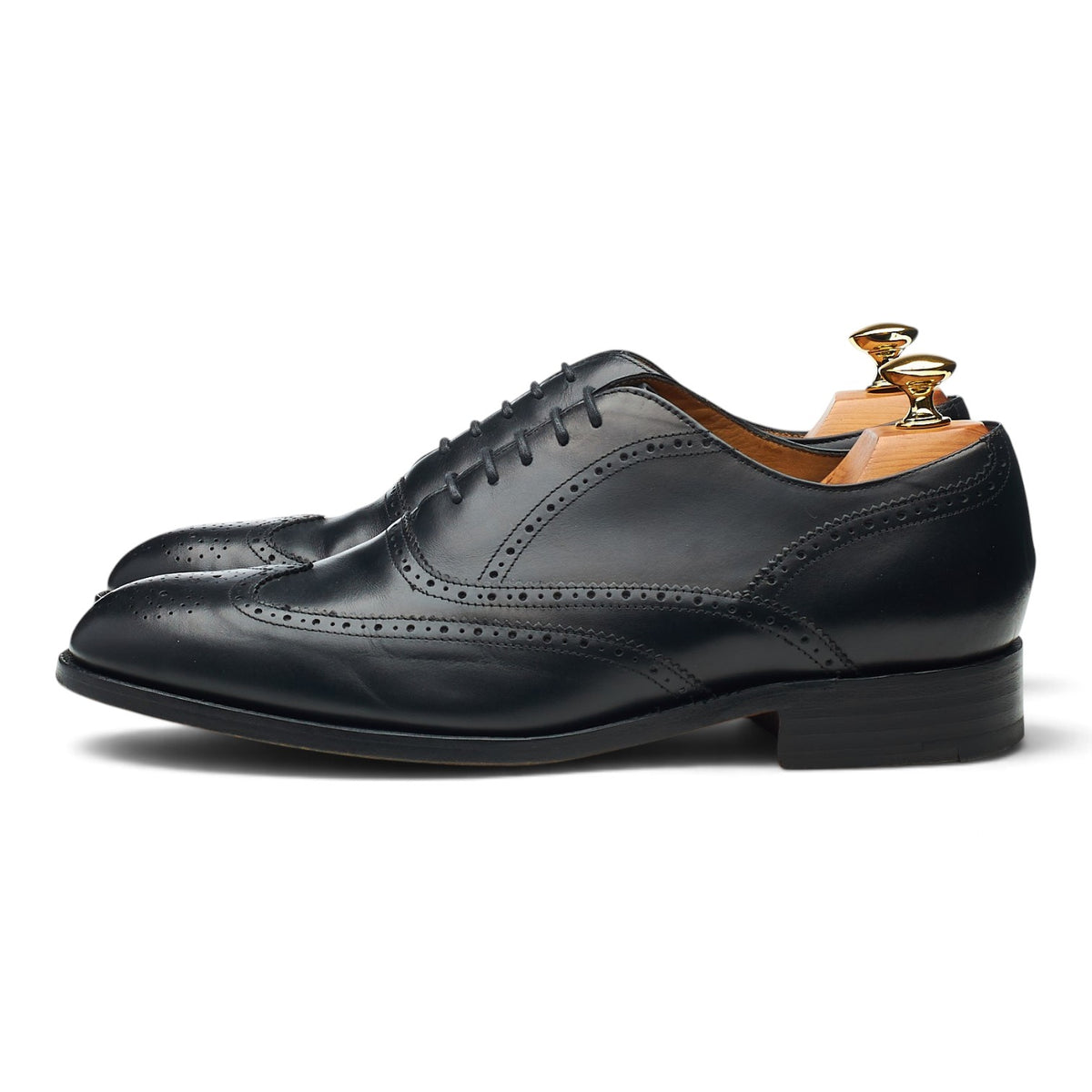 'Newport' Black Leather Oxford Brogues UK 7 G