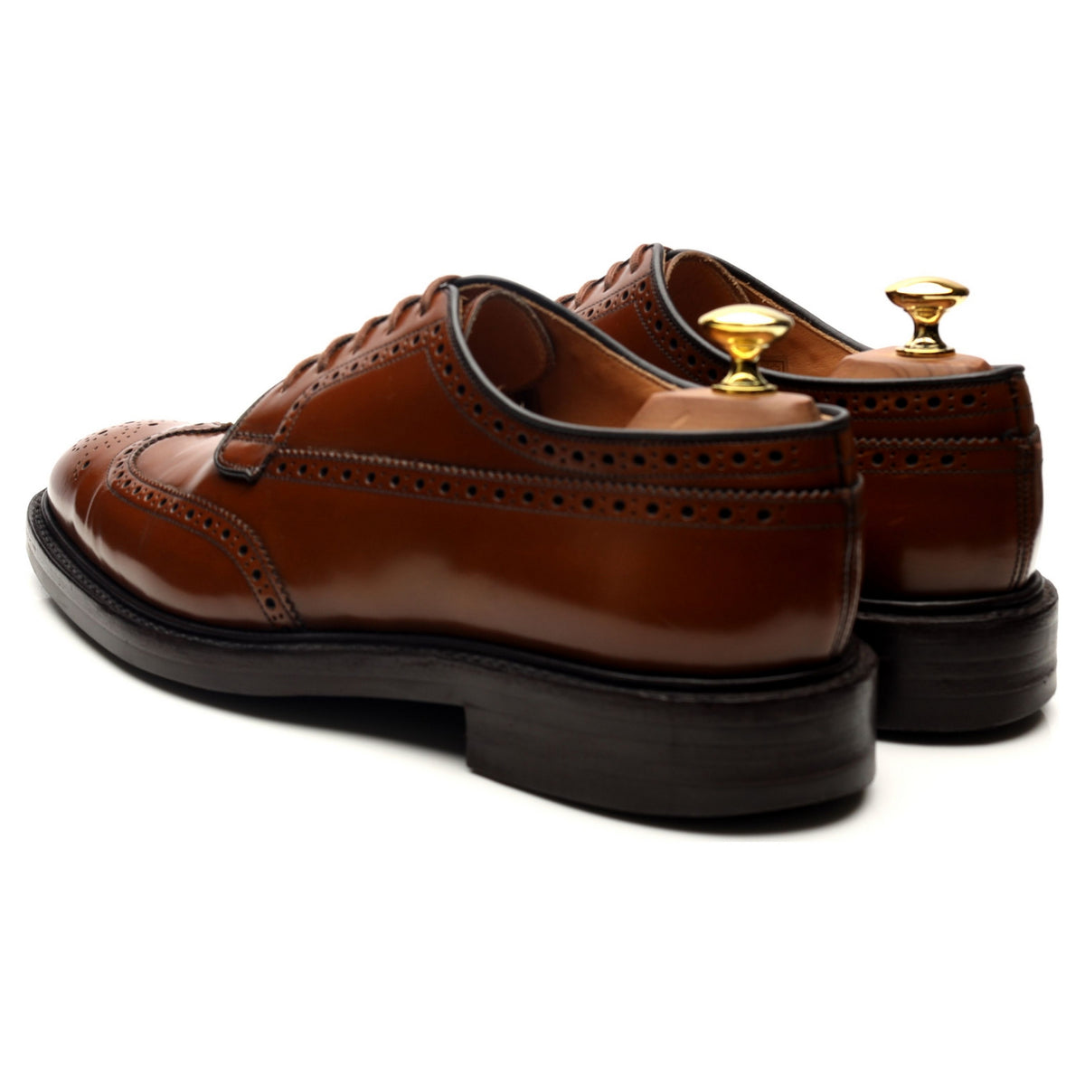 &#39;Grafton&#39; Tan Brown Leather Derby Brogues UK 8 G