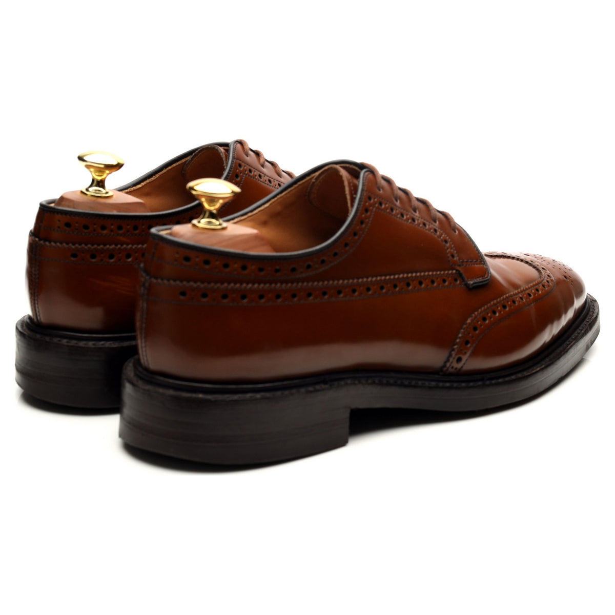 &#39;Grafton&#39; Tan Brown Leather Derby Brogues UK 8 G