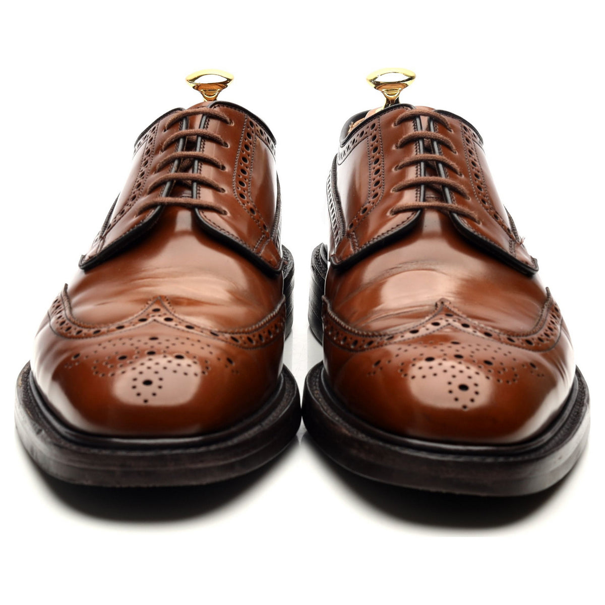 &#39;Grafton&#39; Tan Brown Leather Derby Brogues UK 8 G