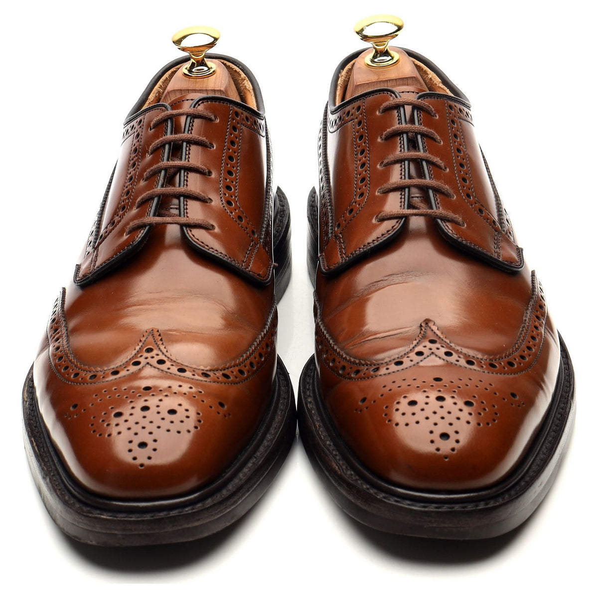 &#39;Grafton&#39; Tan Brown Leather Derby Brogues UK 8 G