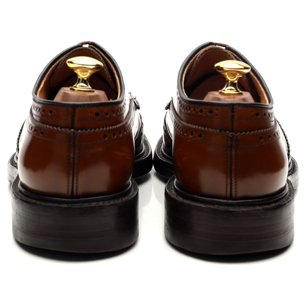 &#39;Grafton&#39; Tan Brown Leather Derby Brogues UK 8 G