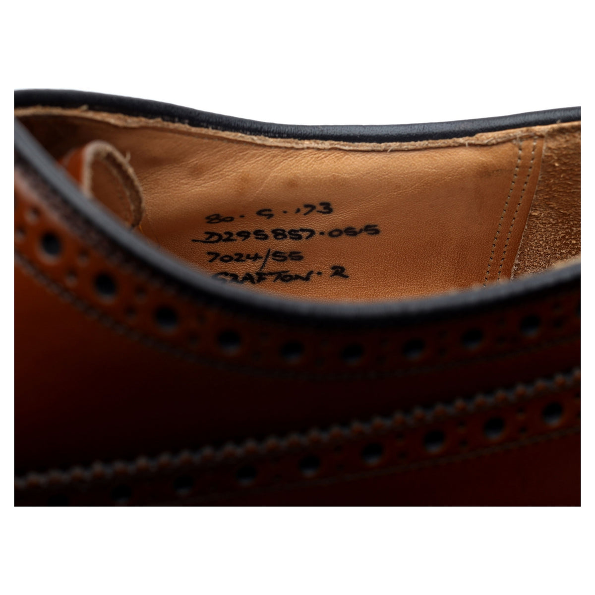 &#39;Grafton&#39; Tan Brown Leather Derby Brogues UK 8 G