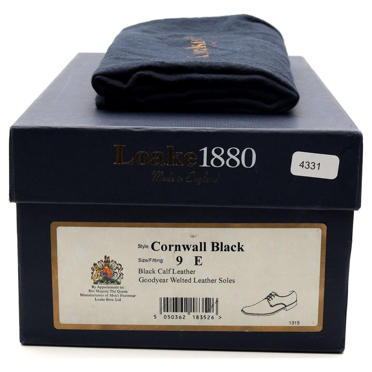 1880 &#39;Cornwall&#39; Black Leather Derby UK 9 E