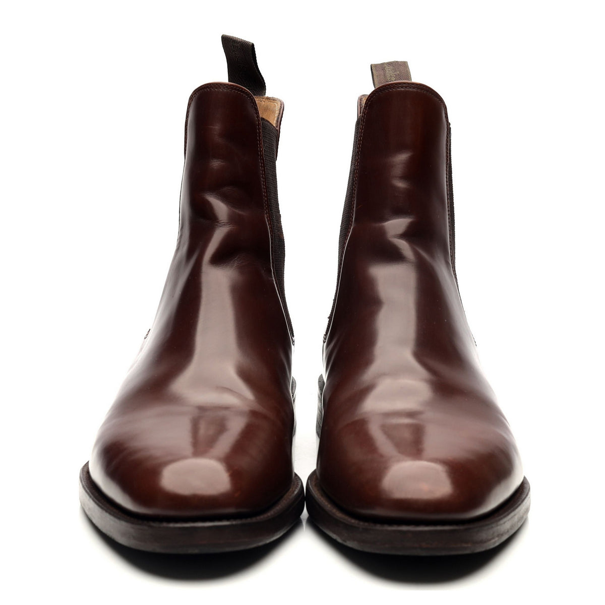 &#39;290&#39; Brown Leather Chelsea Boots UK 10 F