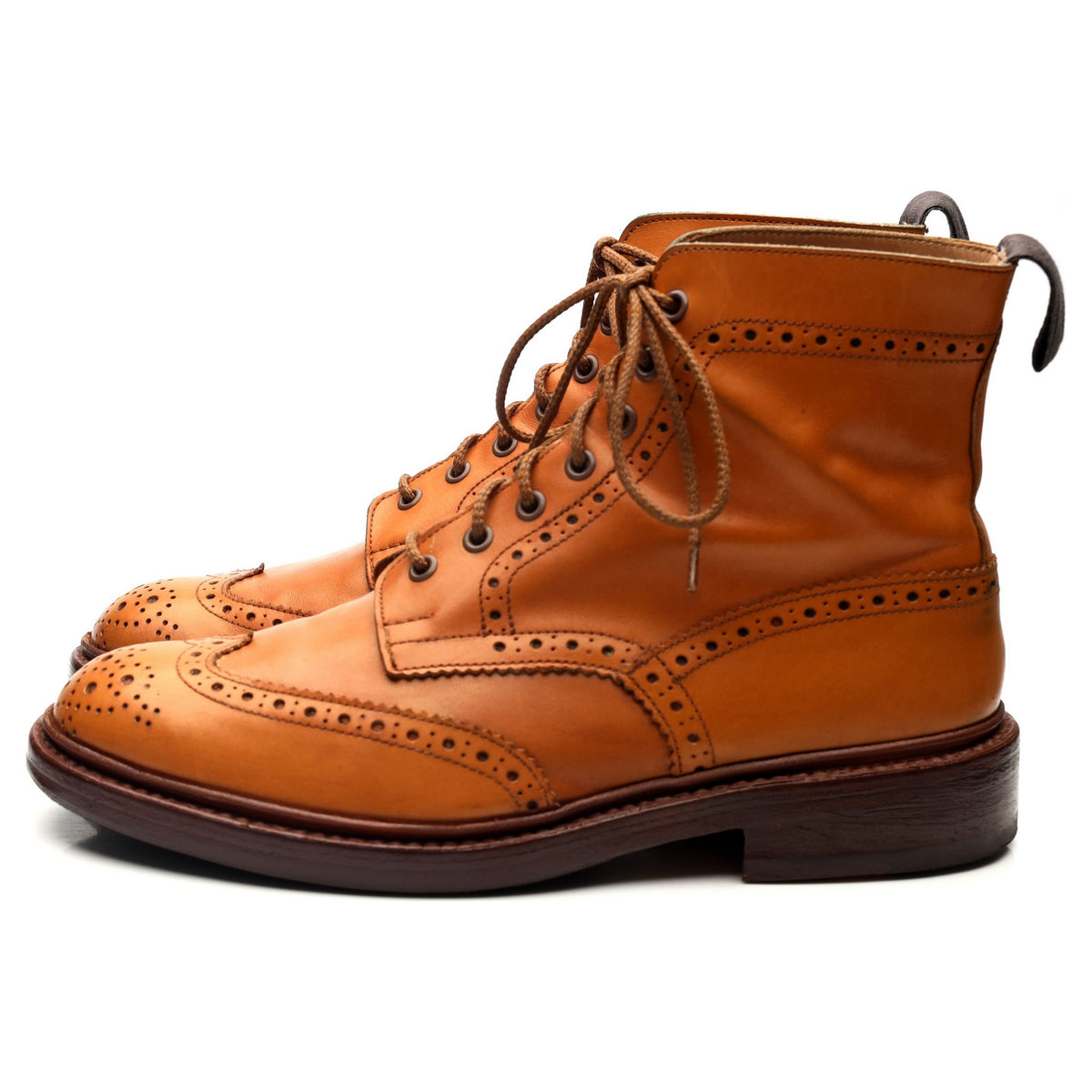 &#39;Stow&#39; Tan Brown Leather Boots UK 9