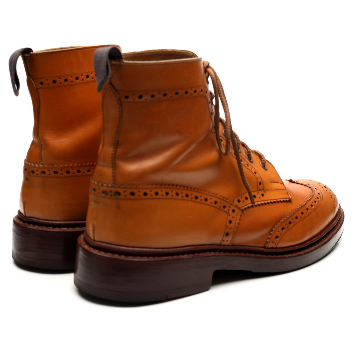 &#39;Stow&#39; Tan Brown Leather Boots UK 9