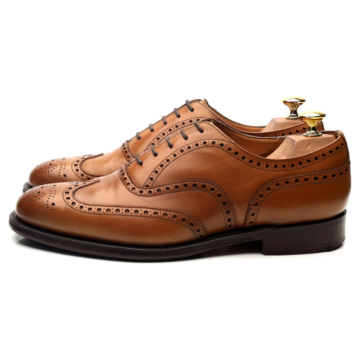 &#39;Chetwynd&#39; Tan Brown Leather Oxford Brogues UK 8 G