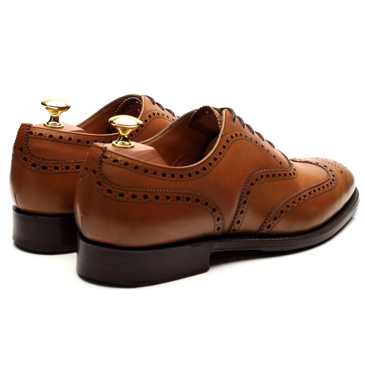 &#39;Chetwynd&#39; Tan Brown Leather Oxford Brogues UK 8 G