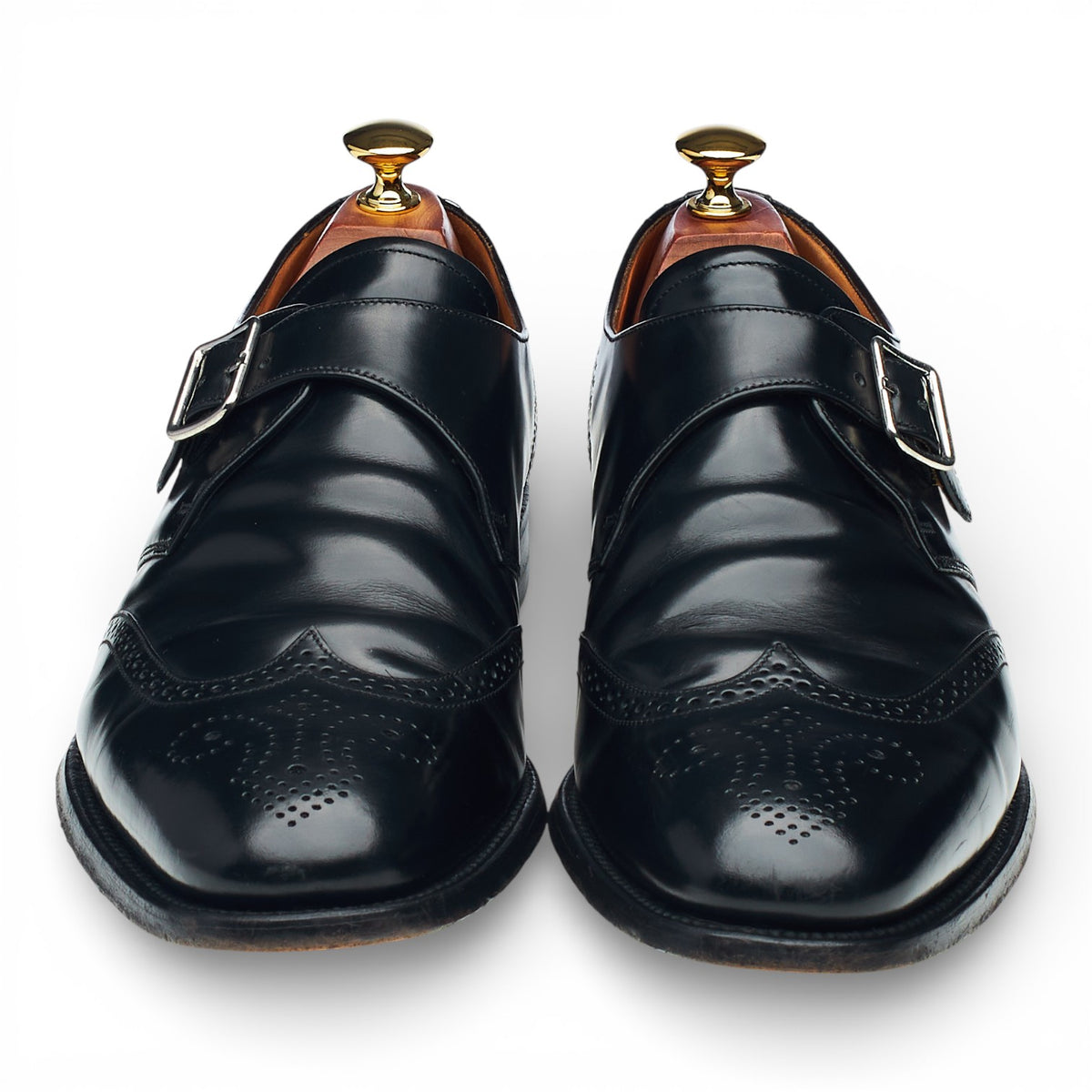 Charles Tyrwhitt 'Compton' Black Leather Monk Strap UK 9 F