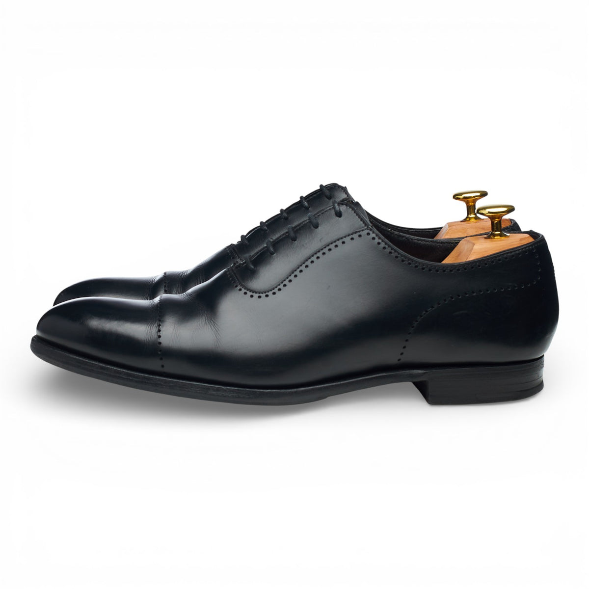 'Courtaney' Black Leather U-Throat Oxford UK 8 E
