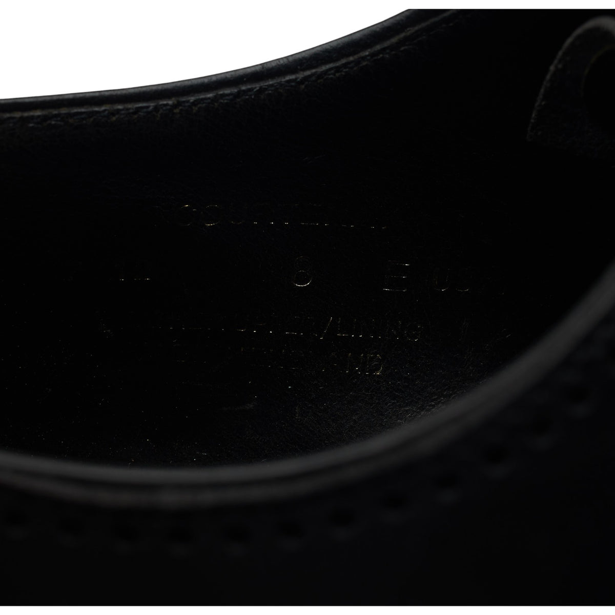 'Courtaney' Black Leather U-Throat Oxford UK 8 E