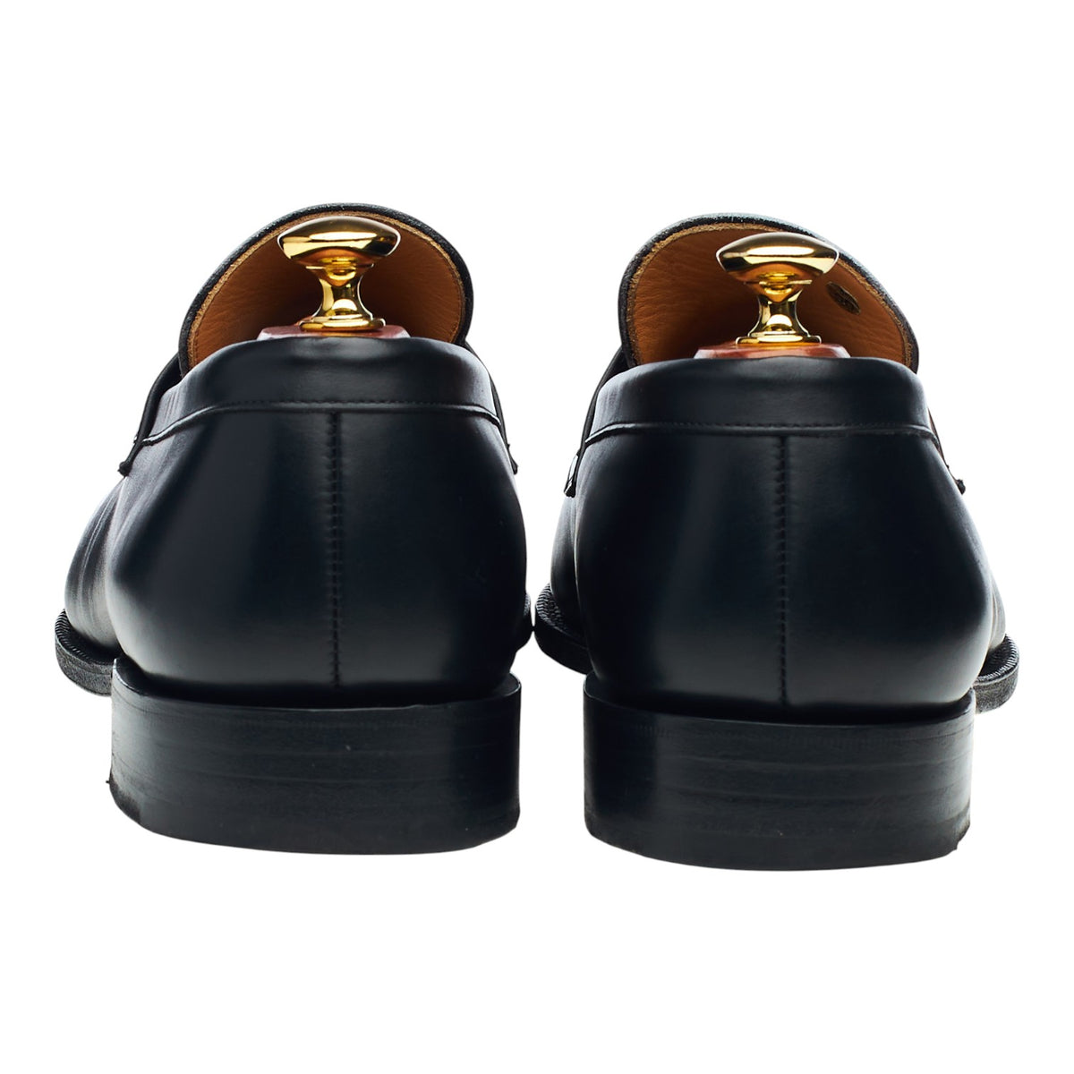 'Darwin' Black Leather Split Toe Loafers UK 9 H