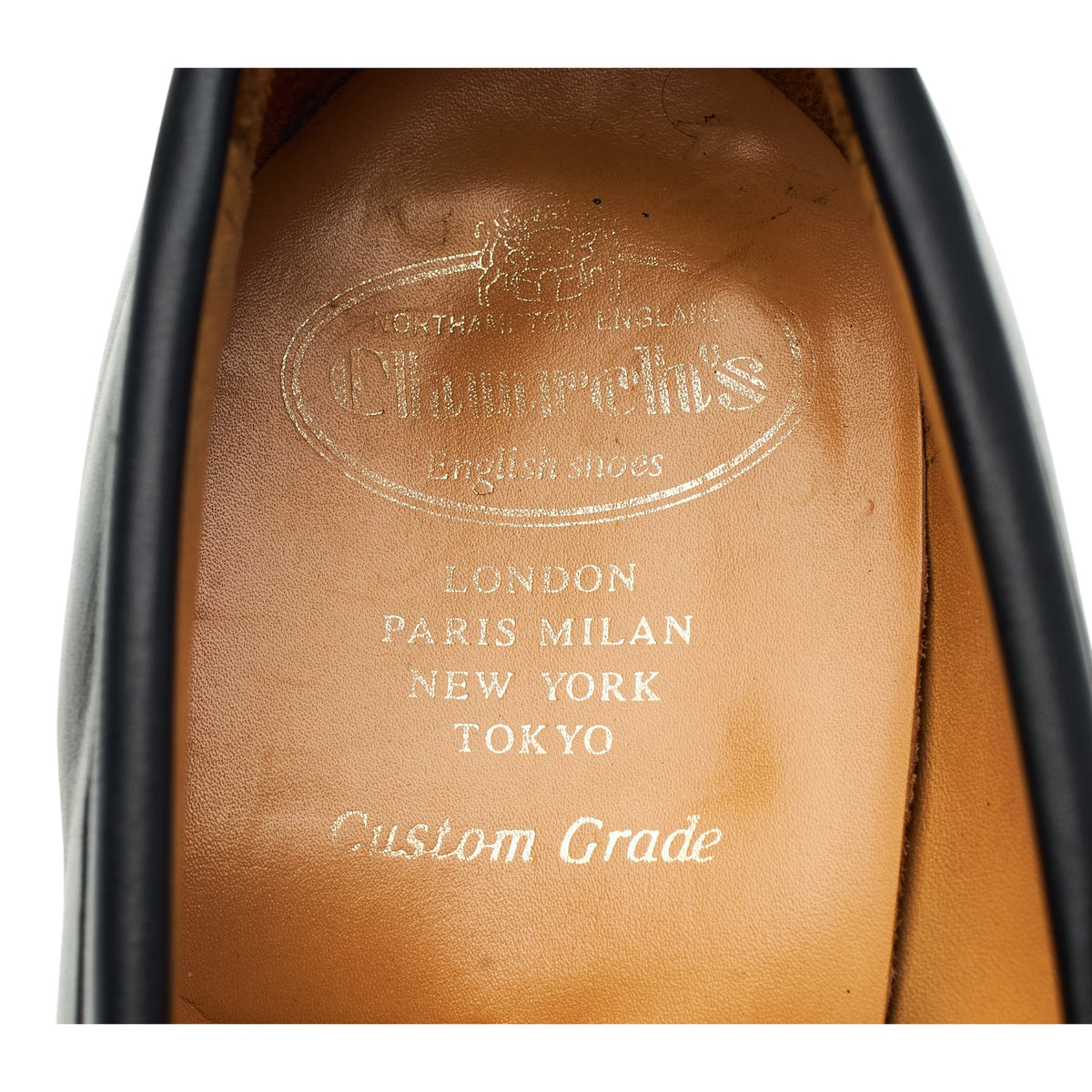 'Darwin' Black Leather Split Toe Loafers UK 9 H