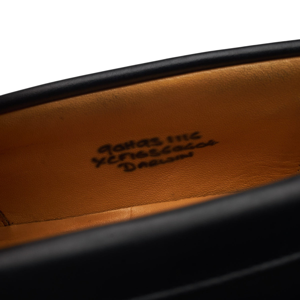 'Darwin' Black Leather Split Toe Loafers UK 9 H