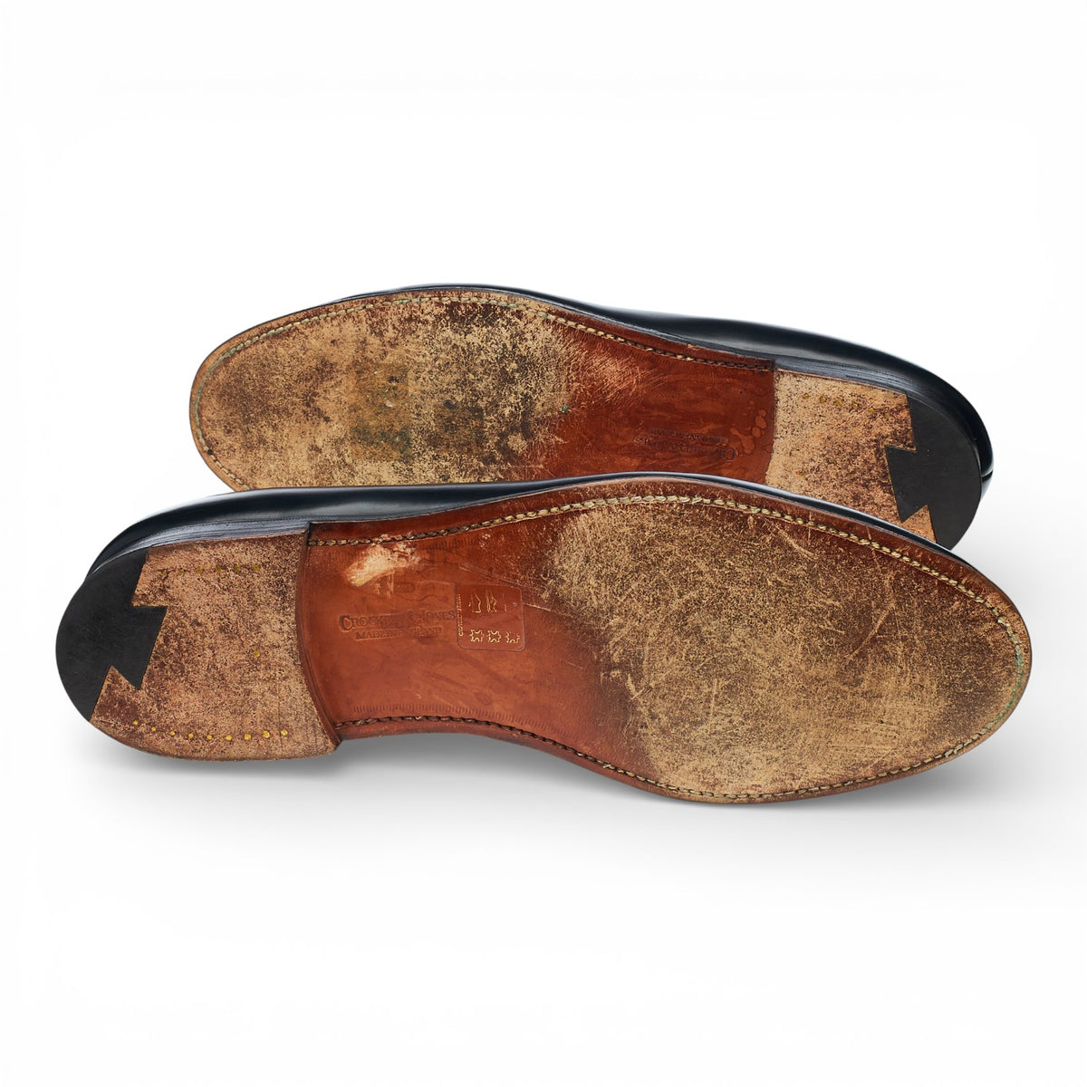 'Boston' Black Leather Loafers UK 10 E