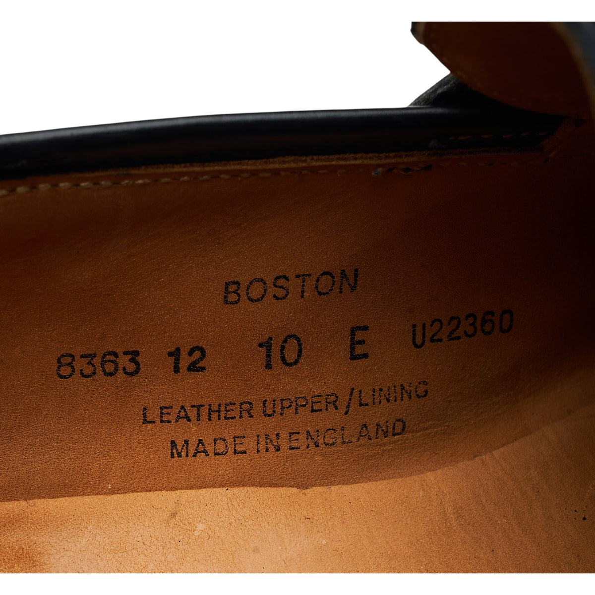 'Boston' Black Leather Loafers UK 10 E