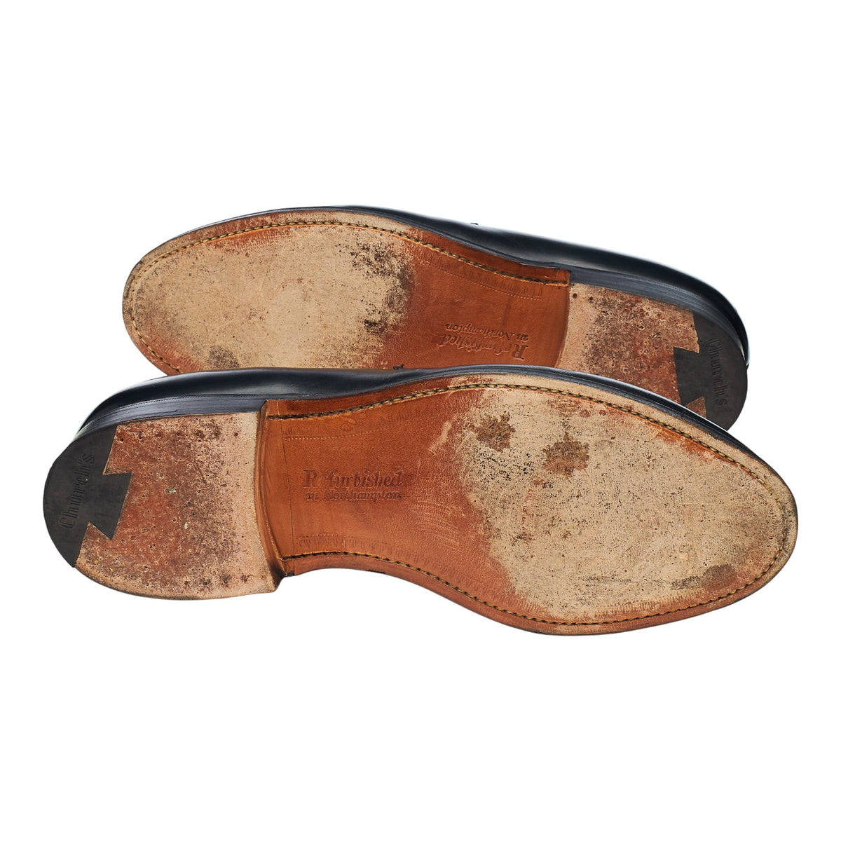 'Darwin' Black Leather Split Toe Loafers UK 8.5 H