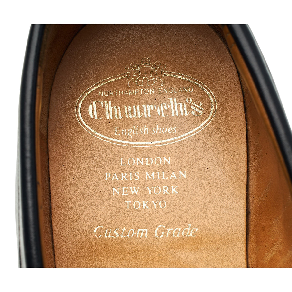 'Darwin' Black Leather Split Toe Loafers UK 8.5 H