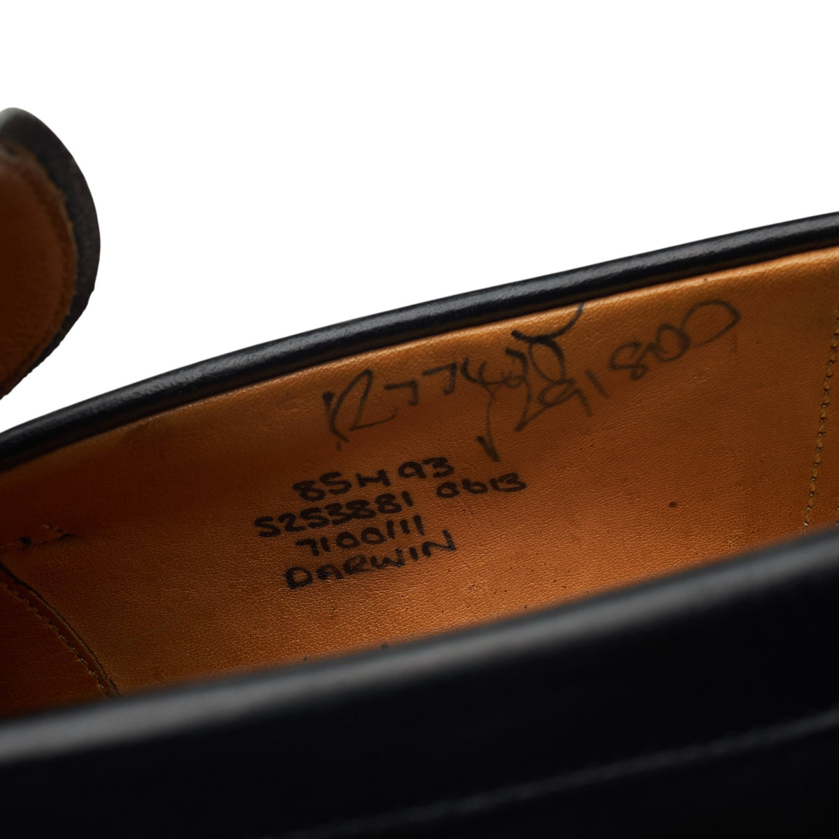 'Darwin' Black Leather Split Toe Loafers UK 8.5 H