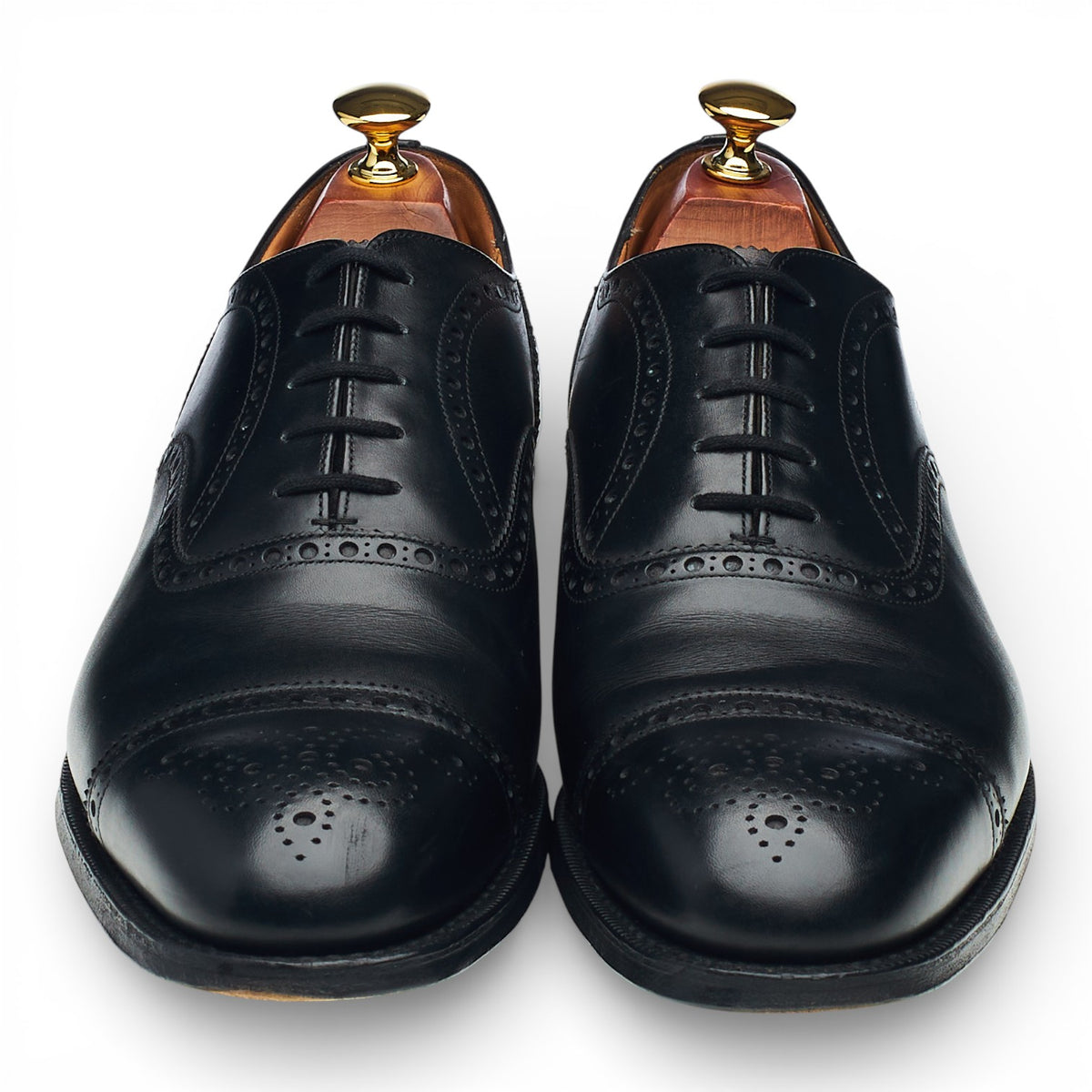 'Diplomat' Black Leather Oxford Brogues UK 8.5 G