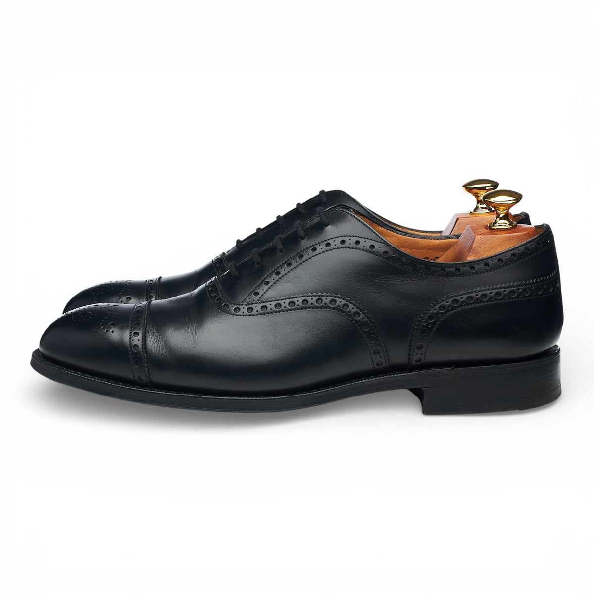 'Diplomat' Black Leather Oxford Brogues UK 8.5 G
