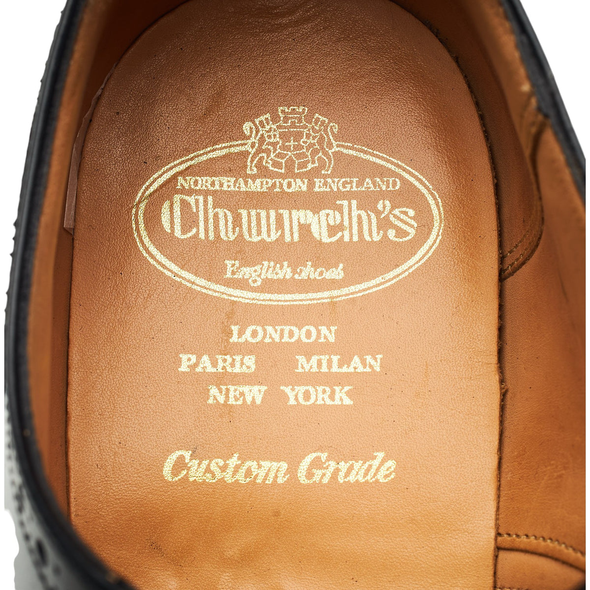 'Diplomat' Black Leather Oxford Brogues UK 8.5 G