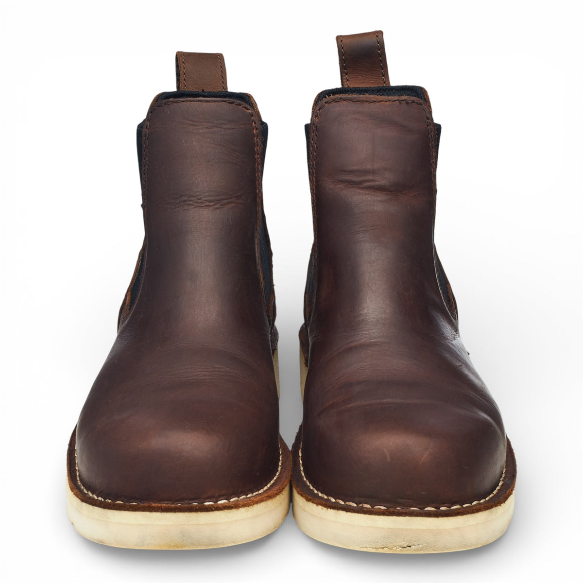 Women's 'Bull Run' Brown Oiled Leather Chelsea Boots UK 7