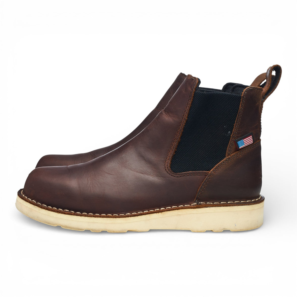 Women's 'Bull Run' Brown Oiled Leather Chelsea Boots UK 7