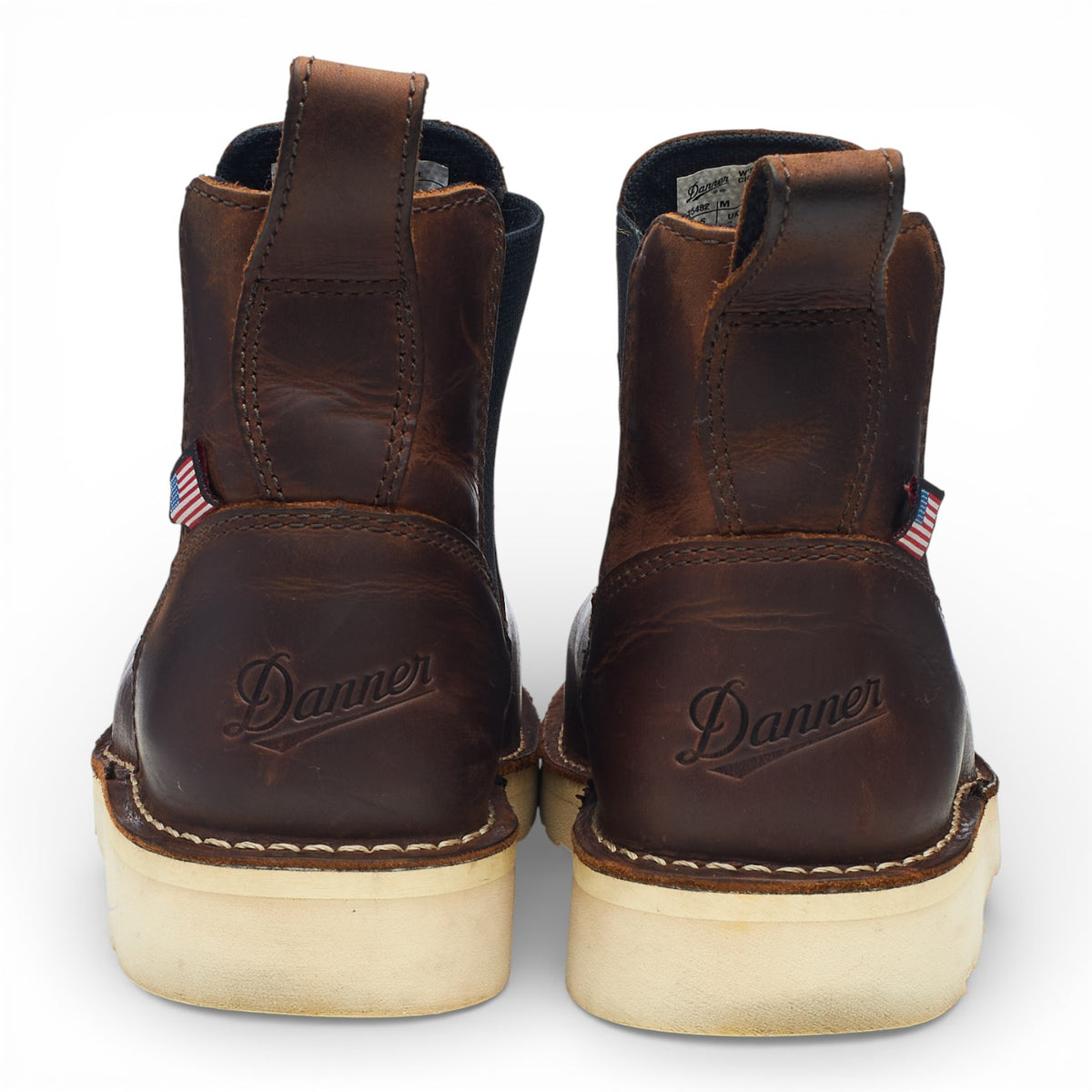 Women's 'Bull Run' Brown Oiled Leather Chelsea Boots UK 7